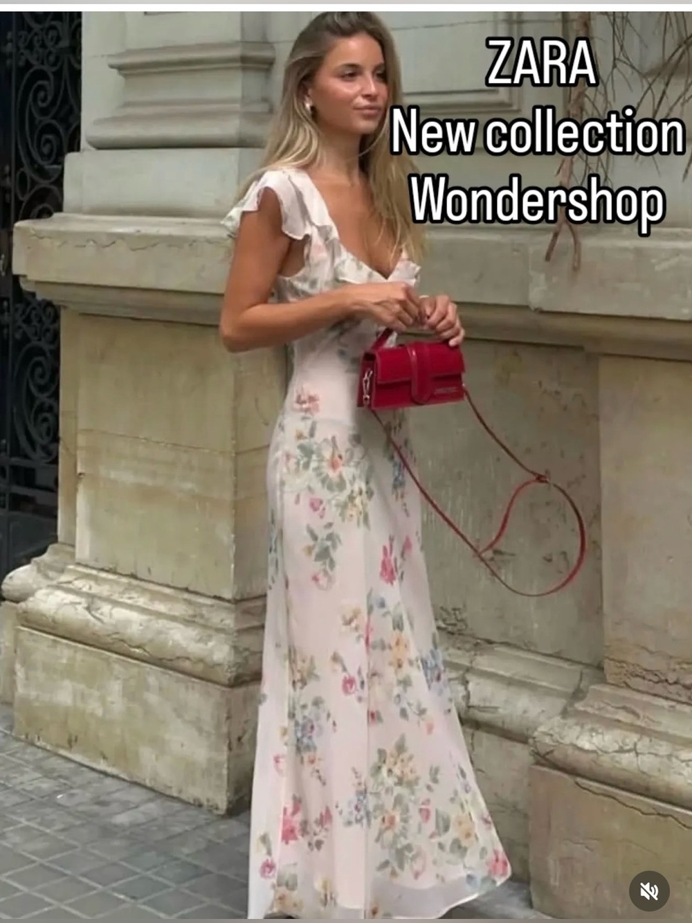 Zara floral Long Sleeve Dress